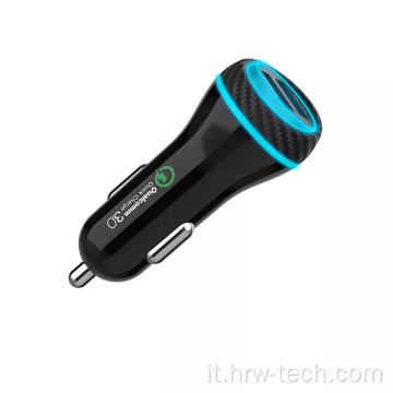 Caricabatterie da auto portatili QC3.0 con doppie porte USB